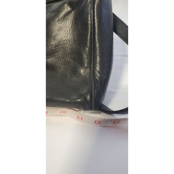 Etienne Aigner Shoulder Bag Handbag Purse Leather Black w/ Signature Lining - Picture 9 of 10